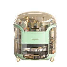Makeup Organizer, 3 Layers Large Capacity Cosmetic Storage (Color: Green)