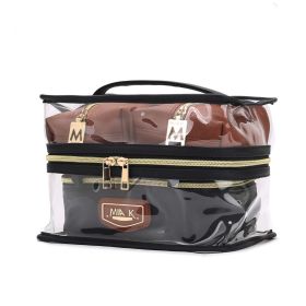 MKF Collection Emma Cosmetic 4 Pc Set by Mia K (Color: Cognac-Blak)