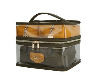 MKF Collection Emma Cosmetic 4 Pc Set by Mia K (Color: Mustard-Olive)