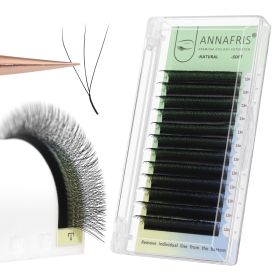 ANNAFRIS 4D YY Shape Eyelash Extension Makeup Mesh Net Cross 2D Y Shape Premade Fans Lash Extension Hand Woven Natural Soft Light Mink False Lashes (Curl: D)