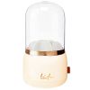 360Â° Rotating Makeup Brush Holder with Lid Makeup Organizer for Vanity Dustproof Makeup Brush Container with 7 Compartments